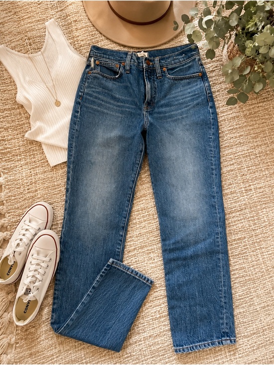 Madewell Denim - Madewell The Perfect Vintage Straight Leg Jeans in Medium Blue Wash